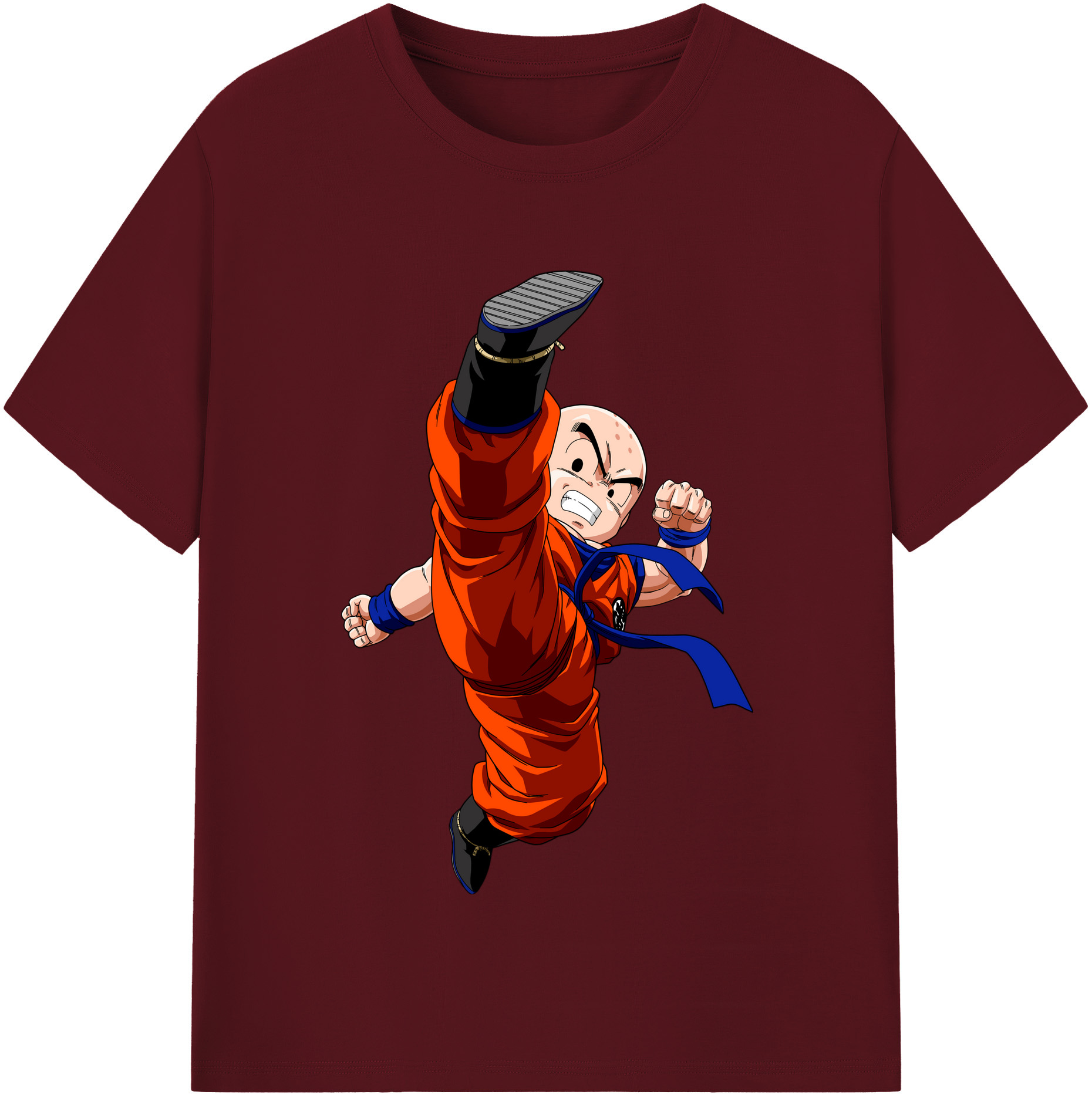 （画像用） ドラゴンボール クリリン DRAGON BALL krillin 綿100％半袖Tシャツ（フロントプリント）
